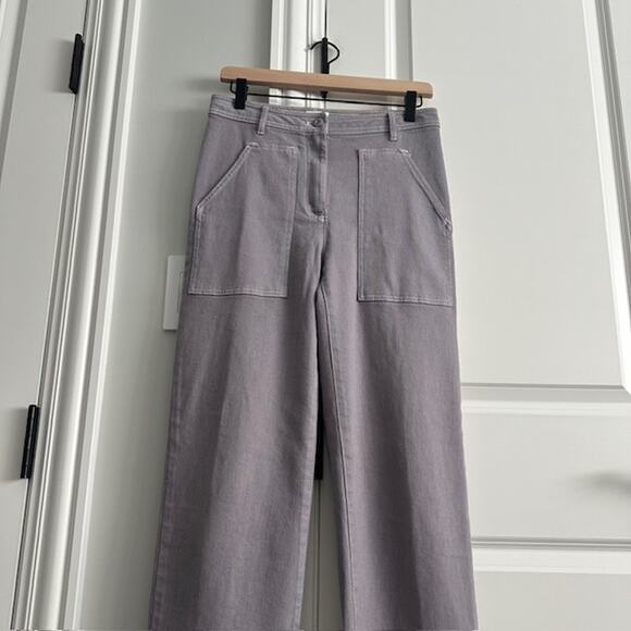Aritzia Wilfred Free Modern Utility Pant Straight Leg Size 4 Purple Slate NWOT - Picture 5 of 10